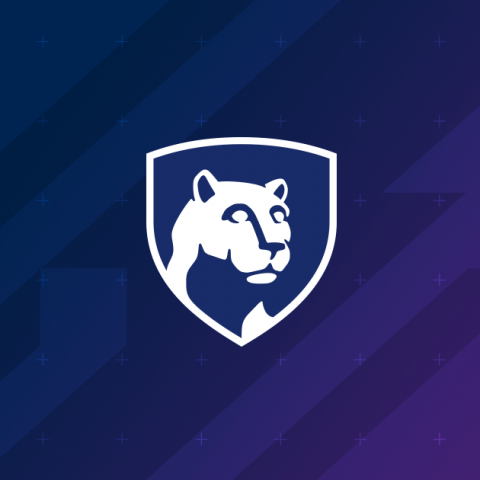 Penn State logo on blue background
