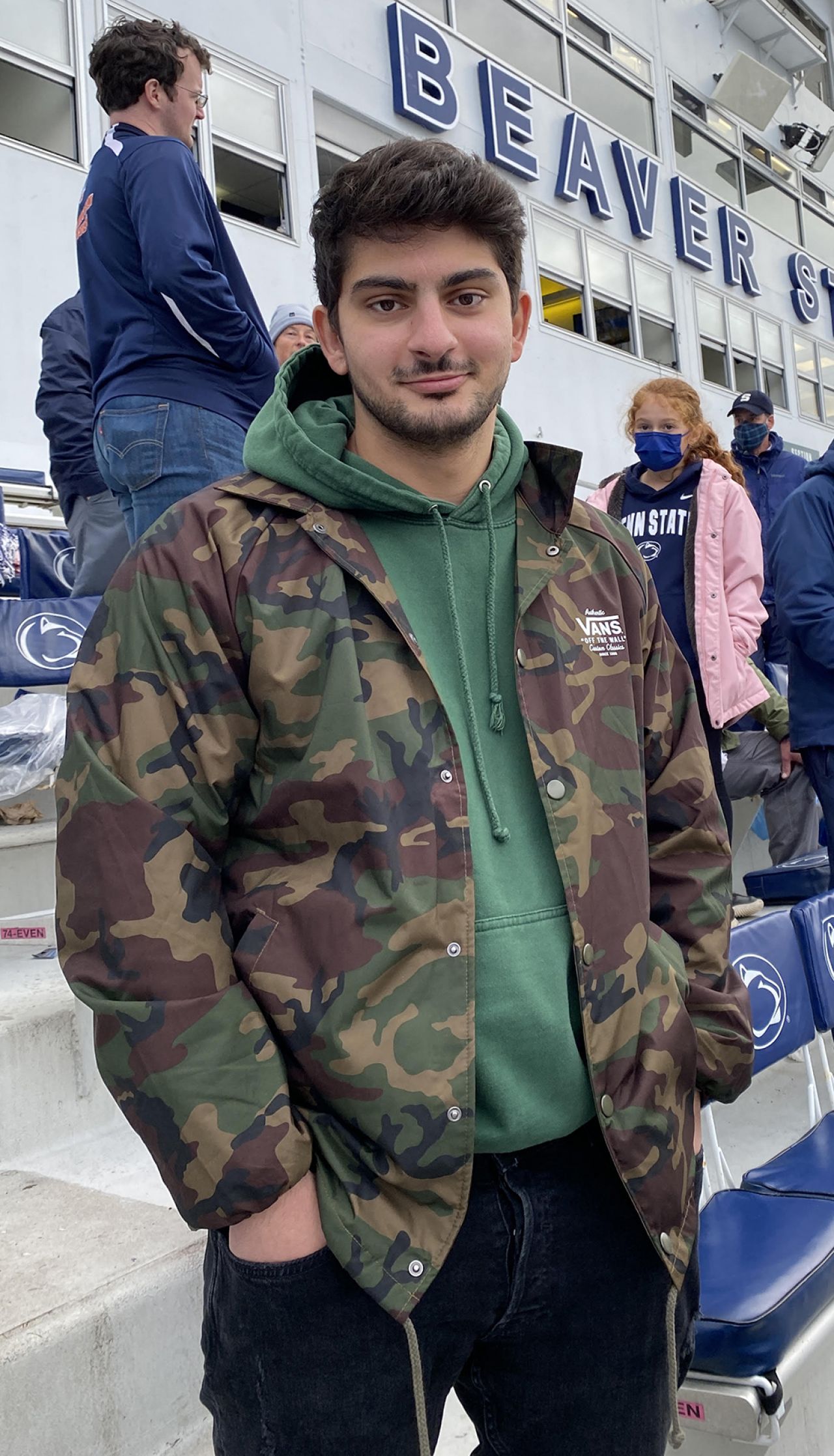 Hevidar Jankir standing Beaver Stadium