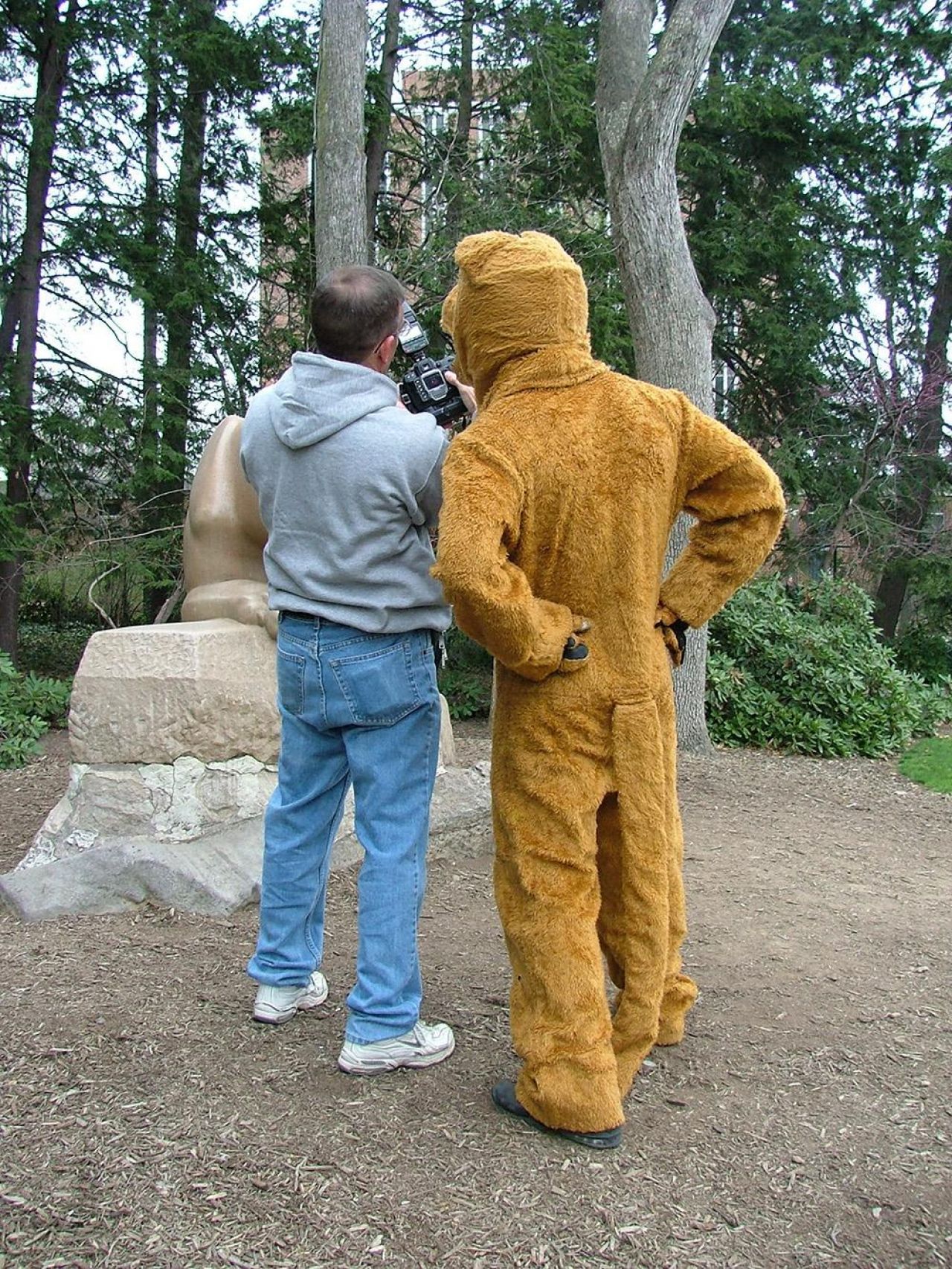 Steve Manuel with Nittany Lion