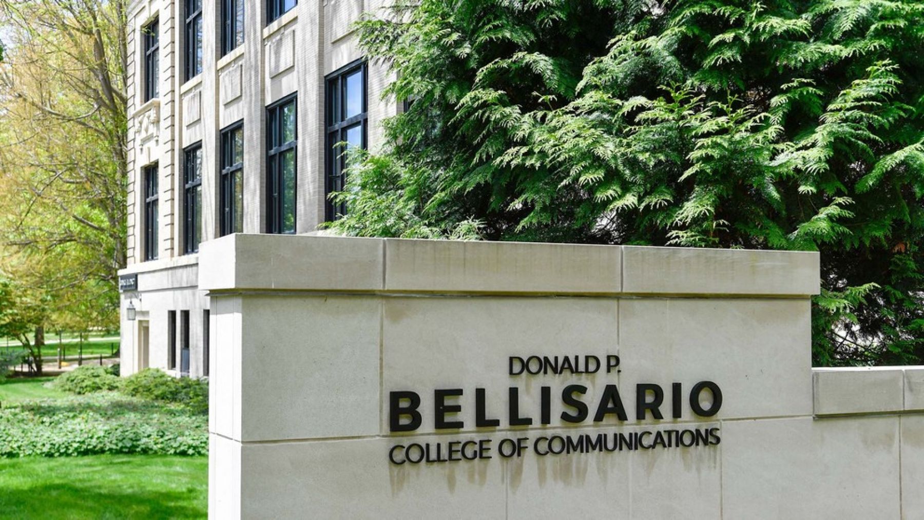 Bellisario College sign