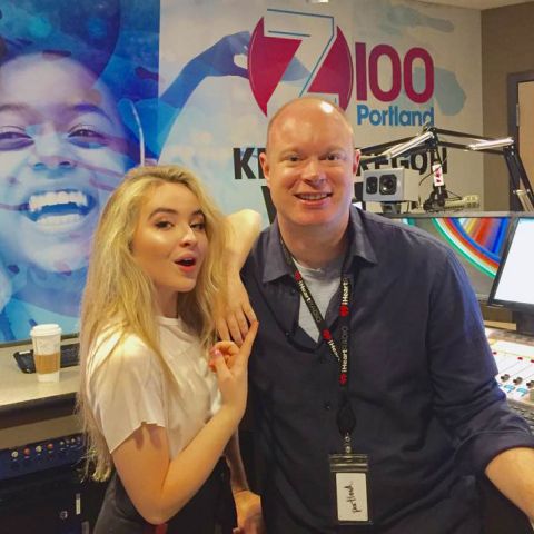 Todd Zarnitz with singer Sabrina Carpenter.